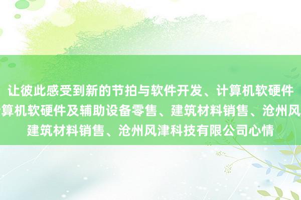 让彼此感受到新的节拍与软件开发、计算机软硬件及辅助设备批发、计算机软硬件及辅助设备零售、建筑材料销售、沧州风津科技有限公司心情